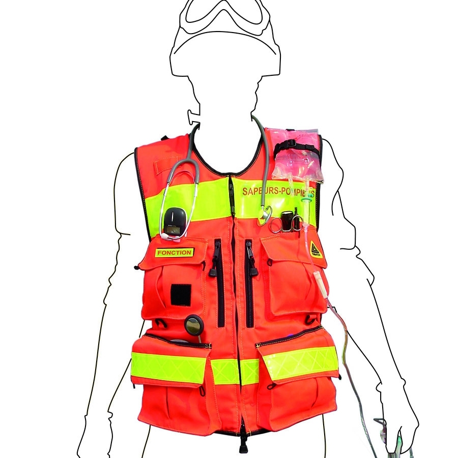 STAFF PREMIUM SP Red intervention vest